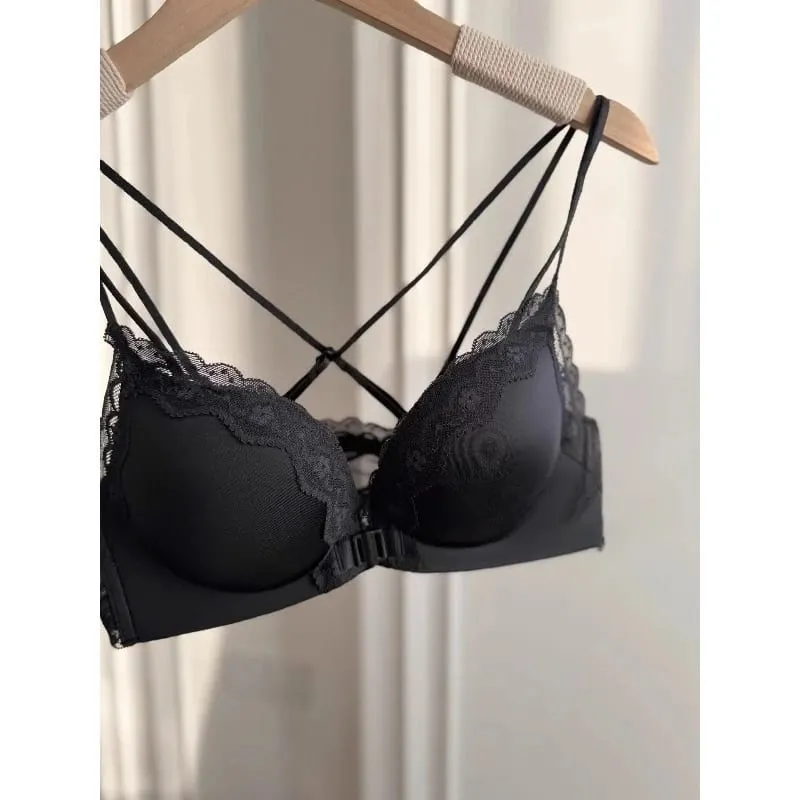 BH-Set mit Leopardenmuster und Knöpfen vorne, Push-Up, zierliche Damen, rückenfrei, sexy Dessous für Partys, Verschönerung der Brust, Größe S-XL — image 4