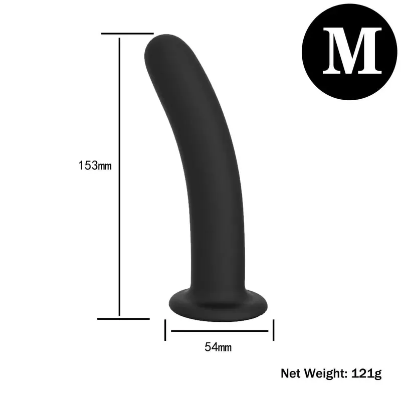 Justerbar silikonestrop på dildo-sele med stærk sugekop Slank buet binding Dildo Bærbart sexlegetøj til kvinder Mænd Cou — image 19