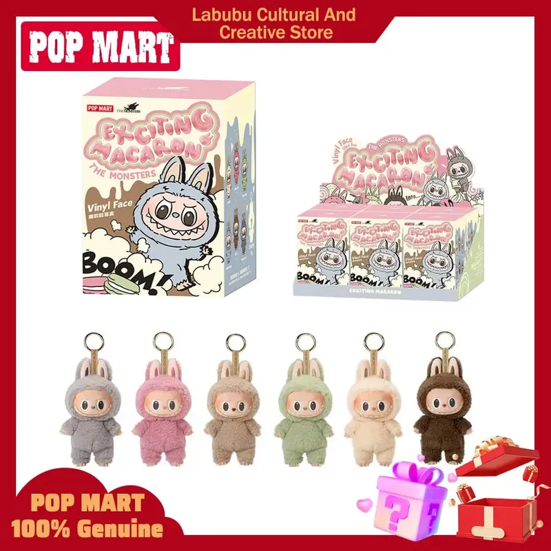 Original POP MART LABUBU Blind Box Spielzeug DIE MONSTER Aufregende Macaron Vinyl Gesicht Überraschung Mystery Box Kawaii Anime Action Figur — image 1