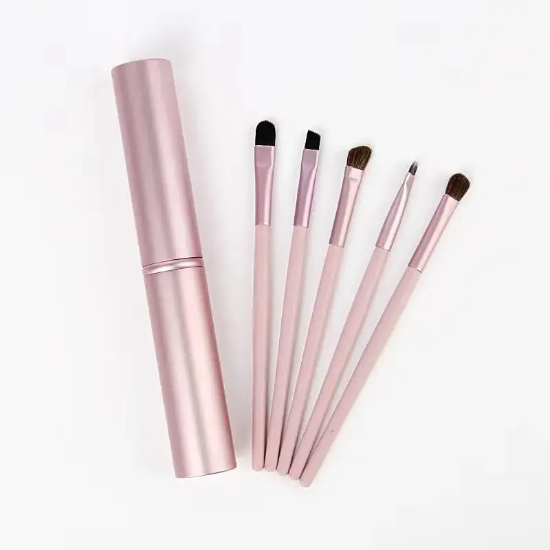 5-teiliger Eyeliner-Pinsel mit Aufbewahrungsrohr, Augen-Make-up-Pinsel-Set, weicher Lidschattenpinsel, Verwischpinsel — image 8