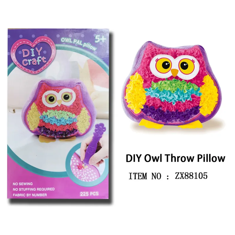 DIY pluszowa poduszka dla dzieci ręcznie robiona poduszka pakiet materiałów miękka zabawka Kawaii urocza lalka dla dzieci Puzzle dla dzieci zabawki wykonane ręcznie zestawy prezenty dla dziewczynek