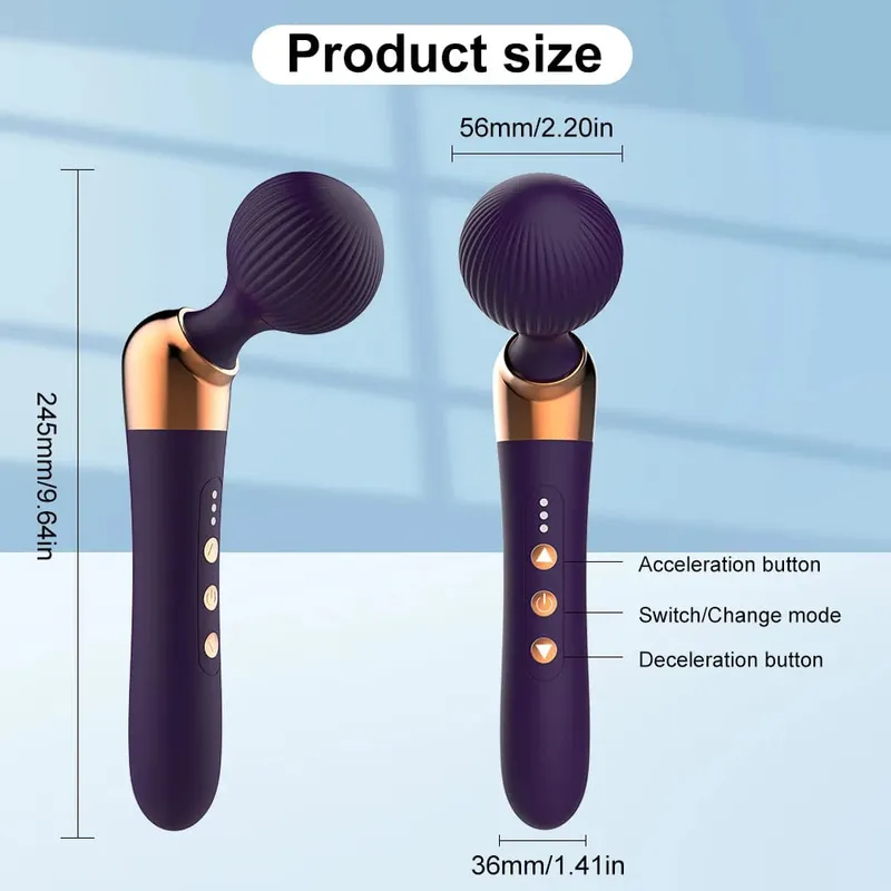 Leistungsstarker Vibrator, 20 Geschwindigkeiten, Klitoris, G-Punkt-Stimulation, AV-Zauberstab, Stabmassagegerät, Dildo, Masturbator, erotisches Sexspielzeug für Erwachsene, 18