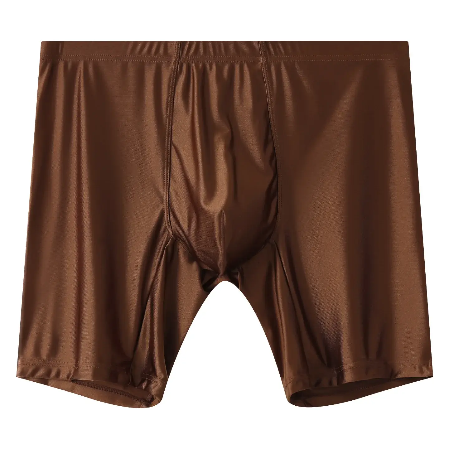 Boxer intimo uomo Uomo Solid Slim Ice Silk Pantaloncini gamba estesa Boxer Ropa Vita media Mutandine sportive Mutande maschili M-XXL — image 3