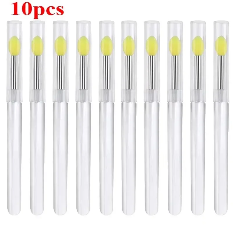 3/5/10PCS Tragbare Silikon Lippen Pinsel Mit Abdeckung Weiche Multifunktionale Lip Balm Applikator Lippenstift Lipgloss Make-Up pinsel — image 18