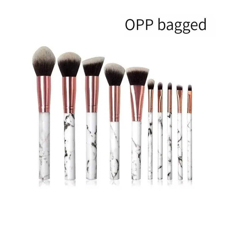 10/20Pc Marmorizzazione Maniglia Pennelli Trucco Set Fondotinta in polvere Ombretto Lip Blush Make Up Set di pennelli Kit di strumenti di bellezza professionali — image 6