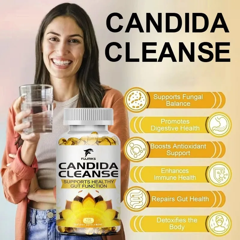 Fulimiks Candida Cleanse - Antioxidant tarmrensning og afgiftning fremmer fordøjelse og stofskifte - 120 kapsler — image 2