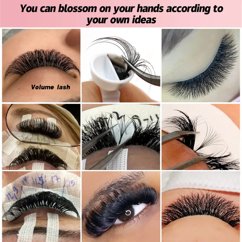 Qeelasee Profesional Mink Individu Sambungan Bulu Mata Palsu Maquiagem Cilios Volume Kipas Bulu Mata Bekalan Borong — image 6