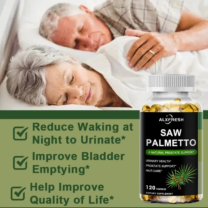 Alxfresh Saw Palmetto understøtter antioxidantfunktion prostatafunktion og urinvejssundhed for at støtte mænds sundhed hårvækst — image 5