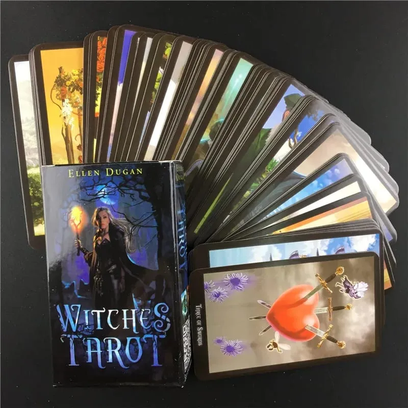 Witches Tarot Deck Oracles Cards Mysterious Divination English Tarot Cards for Women Girls Cards Game Board Game PDF Guidebook — image 2