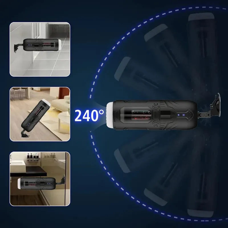Masturbatore maschile automatico con rotazione telescopica Masturbazione con ventosa Simulazione Pistone per pompini Giocattolo adulto del sesso per uomini — image 3