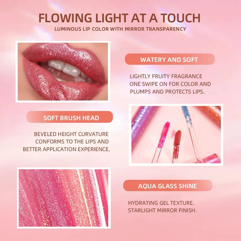 Juego de brillo de labios de 9 colores, brillo duradero, lápiz labial líquido, hidratante, brillo de labios brillante, maquillaje, Kit de esmalte de labios brillante — image 4