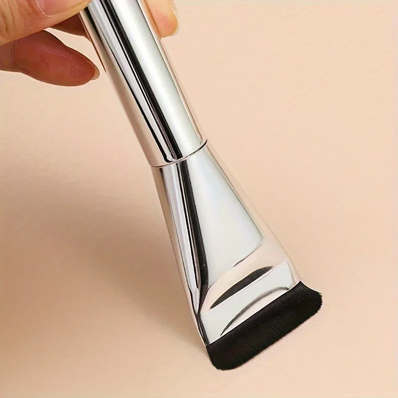 Multi-brug ultratynd foundation børste Letvægts ansigtskonturbørste Flad konturbørste Blending Foundation Cream Makeup Børster — image 5