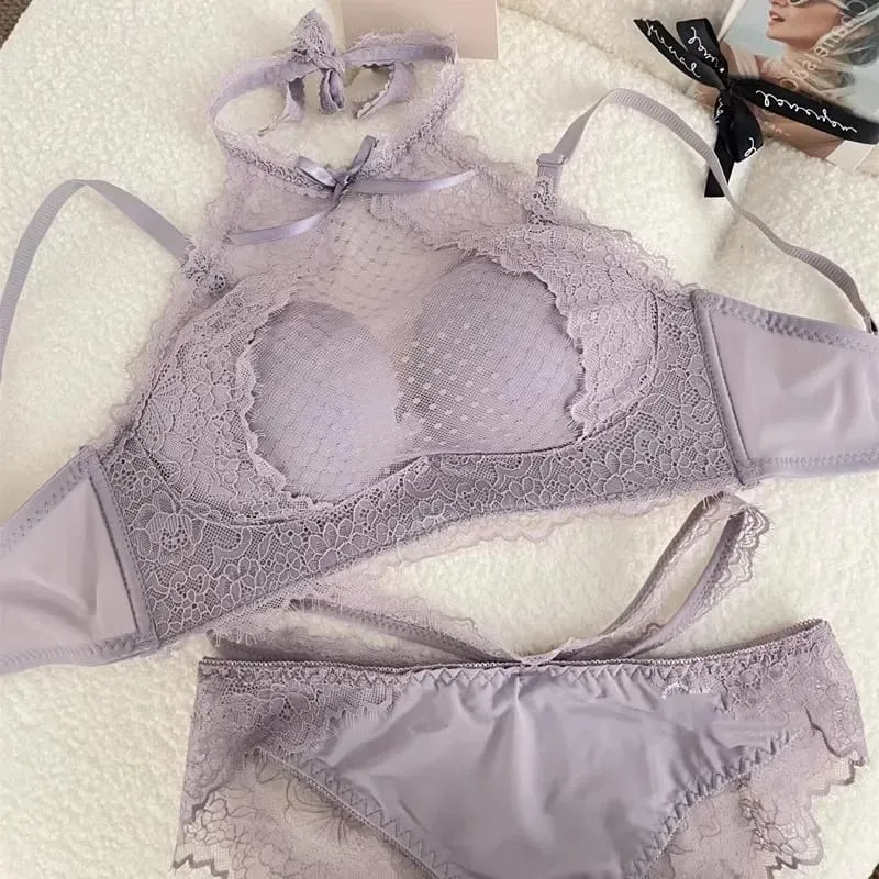Halter คอ Push Up Bra - Latex ลูกไม้ Bralette สำหรับหน้าอกขนาดเล็กยั่วยวน Lift & Pure Seduction ไร้สายชุดชั้นใน Bra — image 12