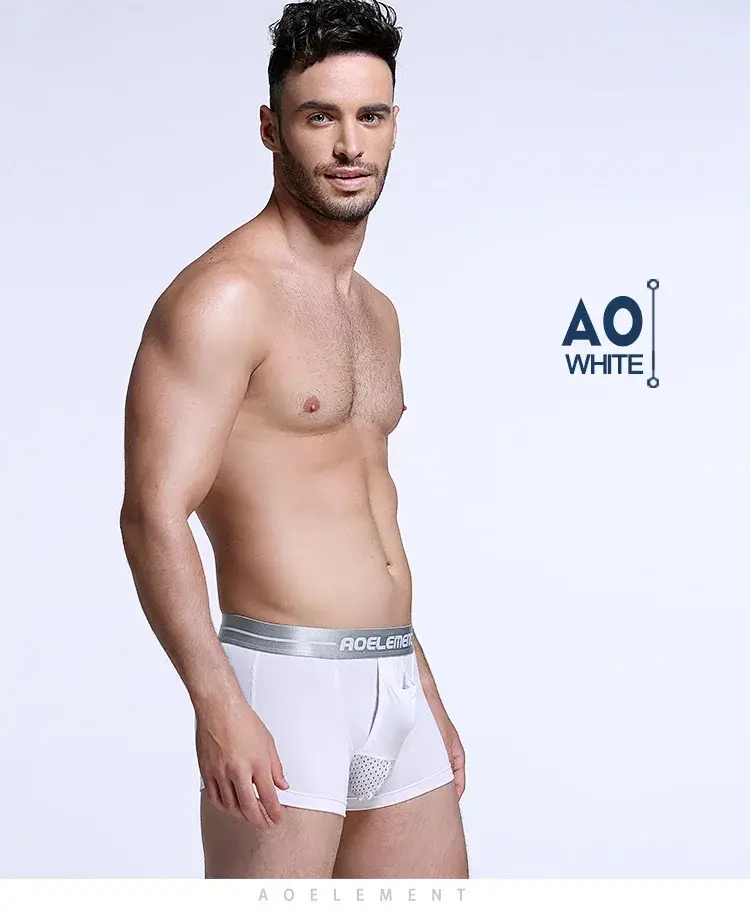 Bullet Separation Underwear Men's Ventilated and Breathable Summer Dry Underwear Ice Silk Pouch Ice Health Boxer Briefs — image 9