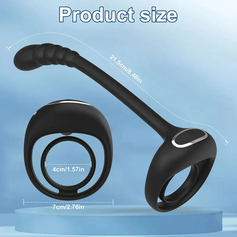 APP di Controllo Remoto Cockring Anello Vibratore per Gli Uomini Testicolo Massaggio Prostata Stimolare Anale Butt Plug Masturbatore Giocattolo Adulto Del Sesso — image 6