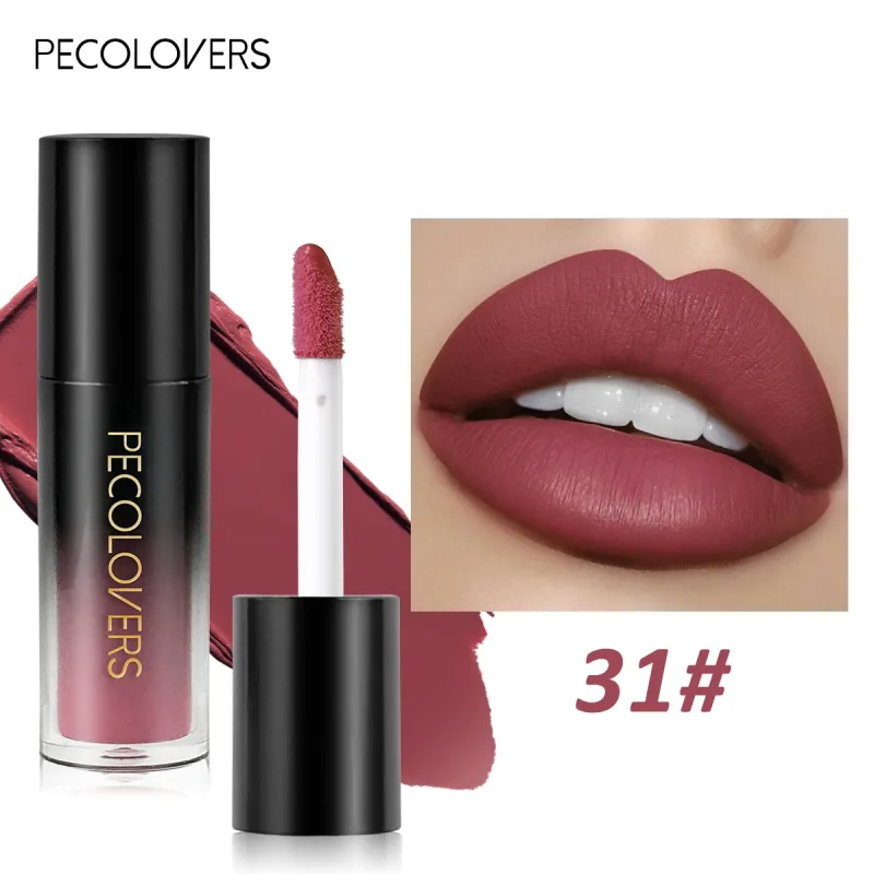 หลายสี Matte Velvet ลิปกลอสกันน้ำ Long-Lasting Non-Stick CUP Smooth ลิปสติกใช้สีสูง Rendering — image 23