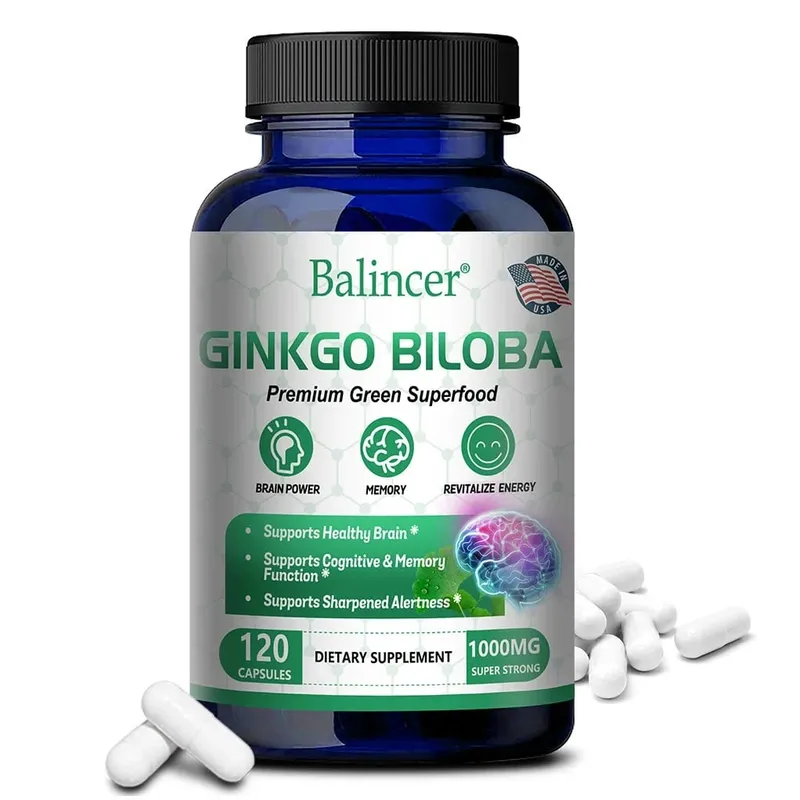 Ginkgo Biloba Ekstra Mukavemet Porsiyon Başına 1000mg - Beyin Fonksiyonunu ve Hafıza Desteğini Destekler 120 Vejetaryen Kapsül
