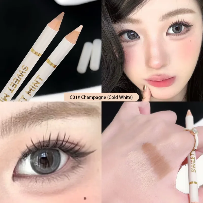 Double-Ended Aegyo Sal Brighten Lying Silkworm Pencil Nude Pink Natural Shadow Under Eye Highlight Makeup Matte Beige Eye Pencil — image 7