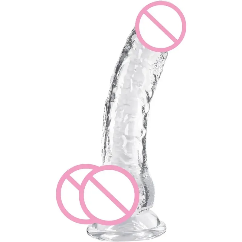 Různé velikosti Transparentní Soft Jelly Dildo Realistické Falešný Dick Penis s přísavkou Sexuální pomůcka pro masáž bodové vagíny G pro ženy — image 1