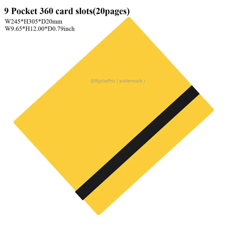 Kartenordner mit 9 Taschen, Sammelkartenalbum, Display-Ordner, 360-seitiger Taschenhalter für TCG Yugioh MTG-Spielkartenbuch — image 8