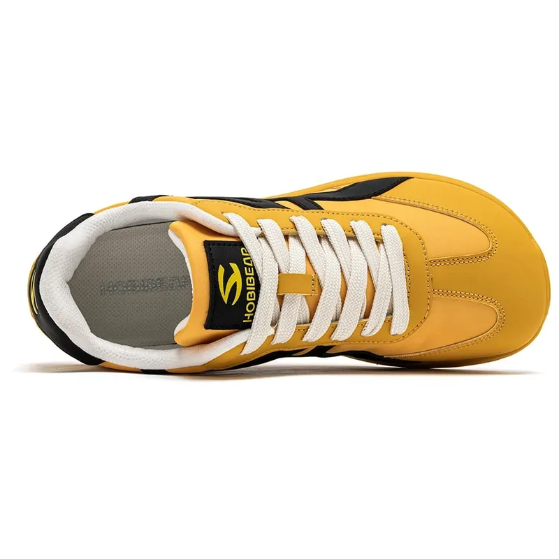Barefoot Shoes Unisex Wide Width Artificial Leather Sneakers Classic Retro Minimalist Walking Shoes