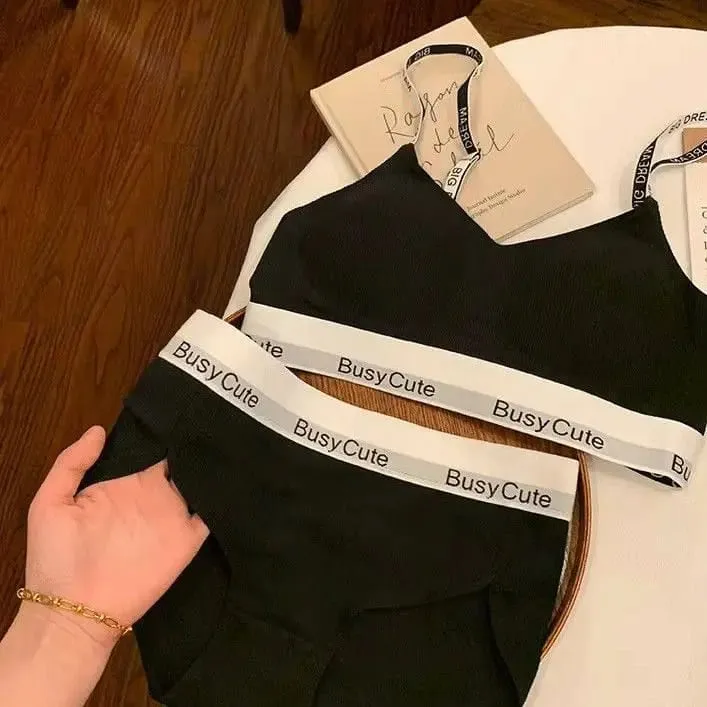 2026 Nová sada bezešvých podprsenek Letter Wireless Comfort Support Small Bust Lift Anti-Sag Daily Sport Women Spodní prádlo Spodní prádlo 32-38ABC — image 9