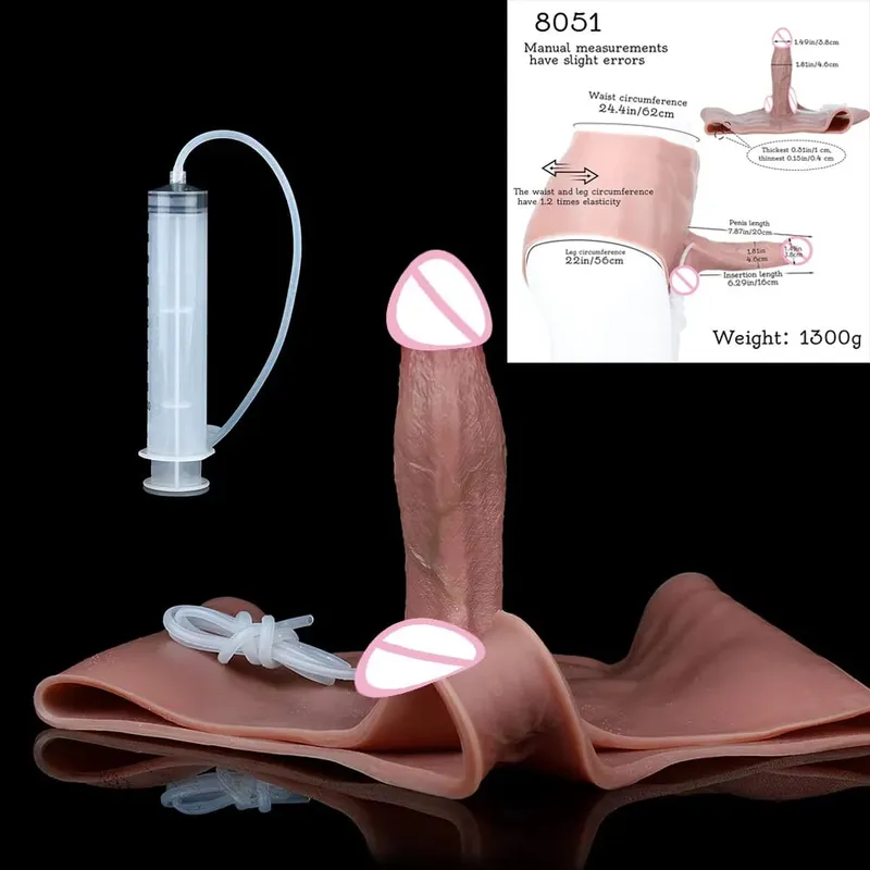 ซิลิโคน Anal Plug Squirting Dildo กางเกงกล้ามเนื้อหน้าท้อง Solid อวัยวะเพศชายช่องคลอด Anal Masturbator เพศของเล่นสำหรับหญิง — image 8