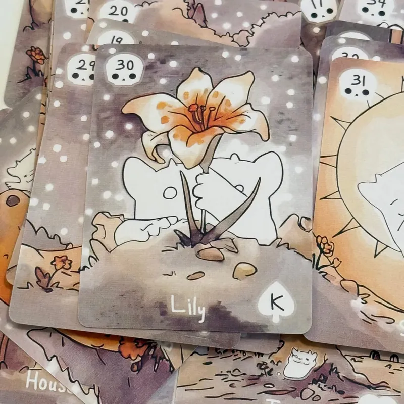 38 قطعة من بطاقات سلسلة Lenormand-Lil Phantasm Lenormand Oracle Deck بطاقات الطاولة الإنجليزية للحفلات الإدراك المسبق والعرافة — image 6