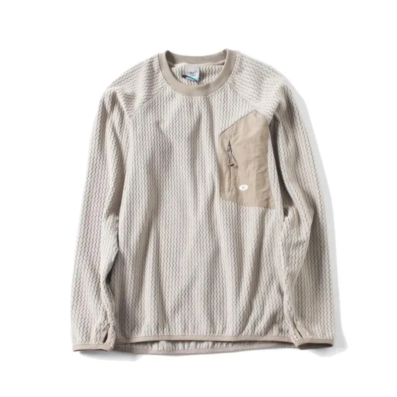 Mountain-Ready Crewneck: Engineered with Ribbed Neck Reflective Logo & Secure Chest Pocket for Outdoor Style Unisex — image 12