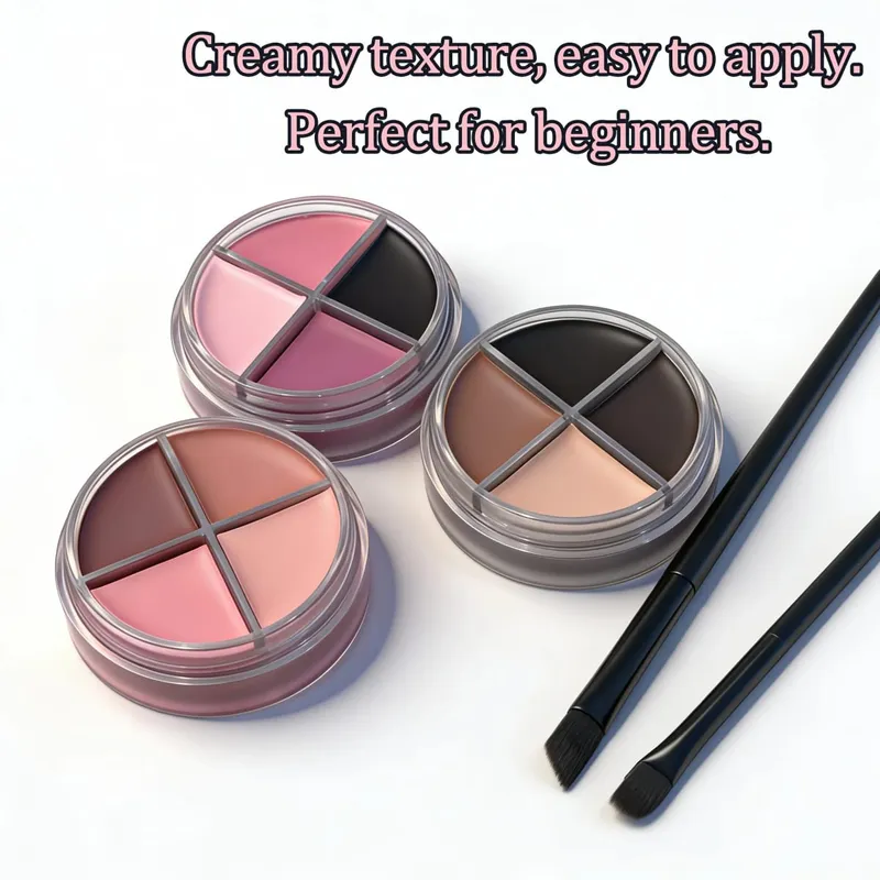 Kit crema eyeliner a prova di sbavature Herorange Trucco occhi multiuso per principianti