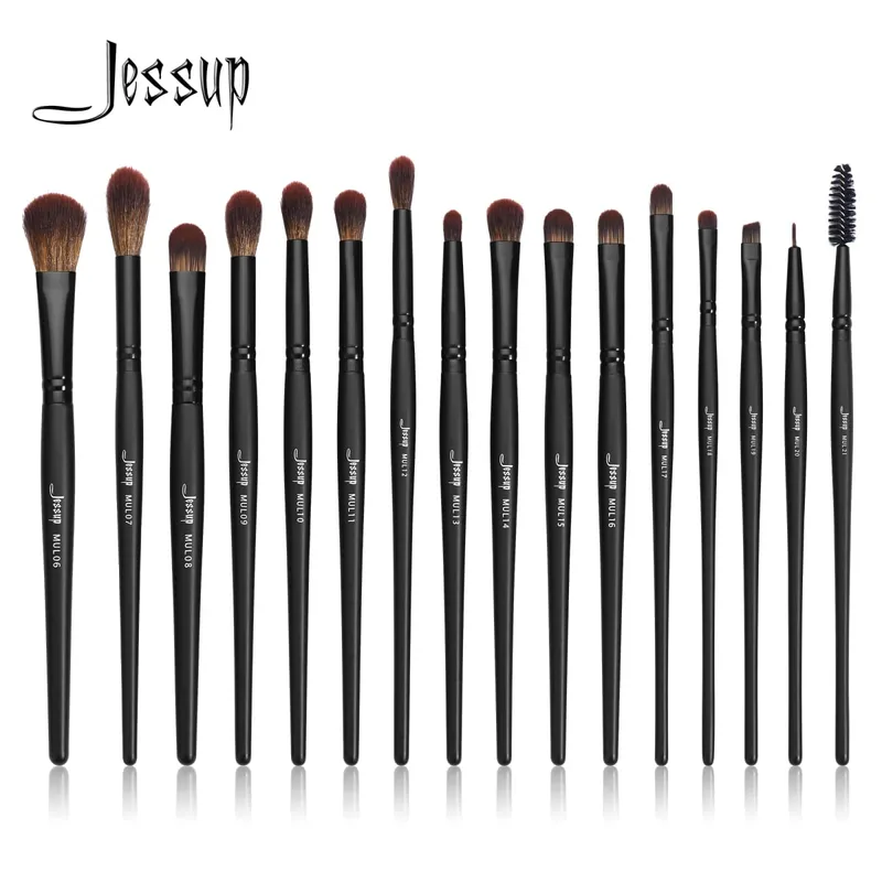 Jessup Göz Fırçaları Seti 16 adet Makyaj Fırçaları Sentetik Hassas Kaş Fırçası Göz Farı Karıştırma Kapatıcı Eyeliner T272 — image 1