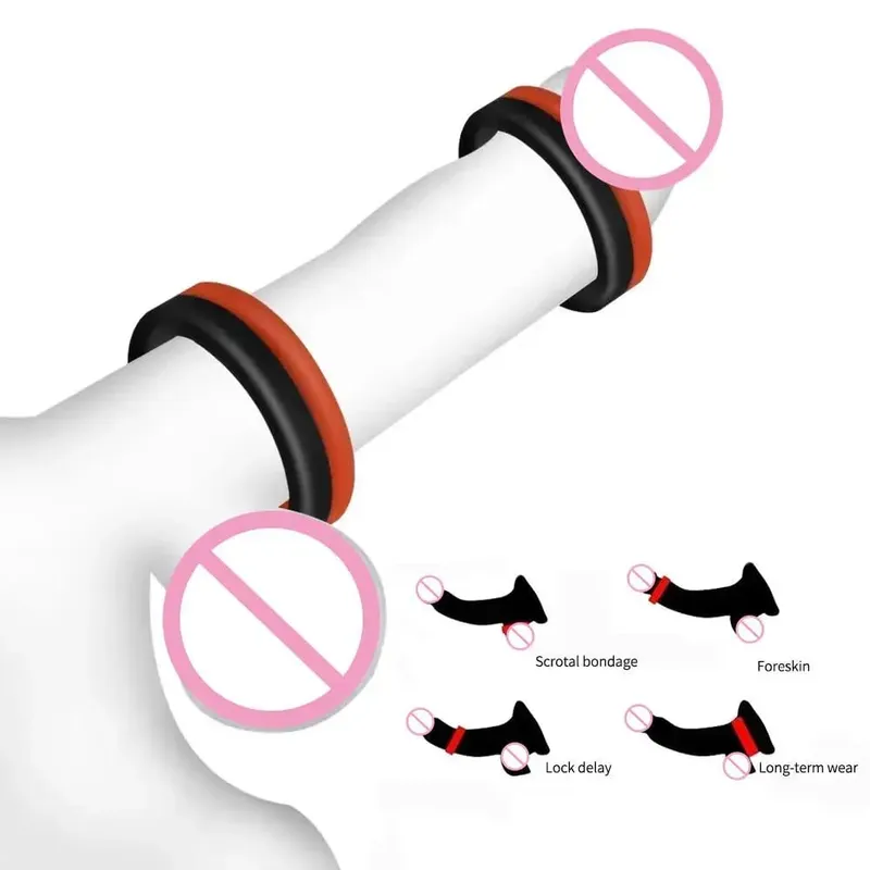 1/3 Pcs Männer Penis Ring Silikon Cock Ringe Männlichen Schloss Ejakulation Hodensack Ball Stretcher Anillo Hombre Cockring Sex Spielzeug Für männer — image 6