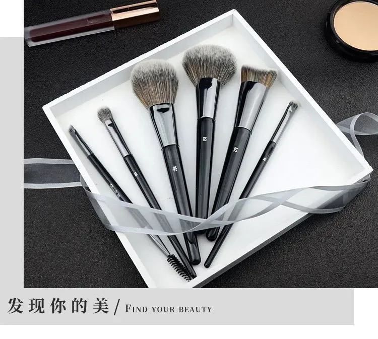 1pc 프로 메이크업 브러쉬 파운데이션 파우더 팬 메이크업 브러쉬 컨투어 3D 점적 아이섀도 컨실러 각진 아이 브로우 섀도우 도구 — image 6