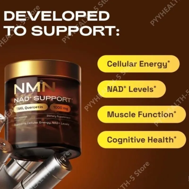 NMN 캡슐 보충제 1000mg NAD+ 보충제 뇌 에너지 지원 60 캡슐 — image 3