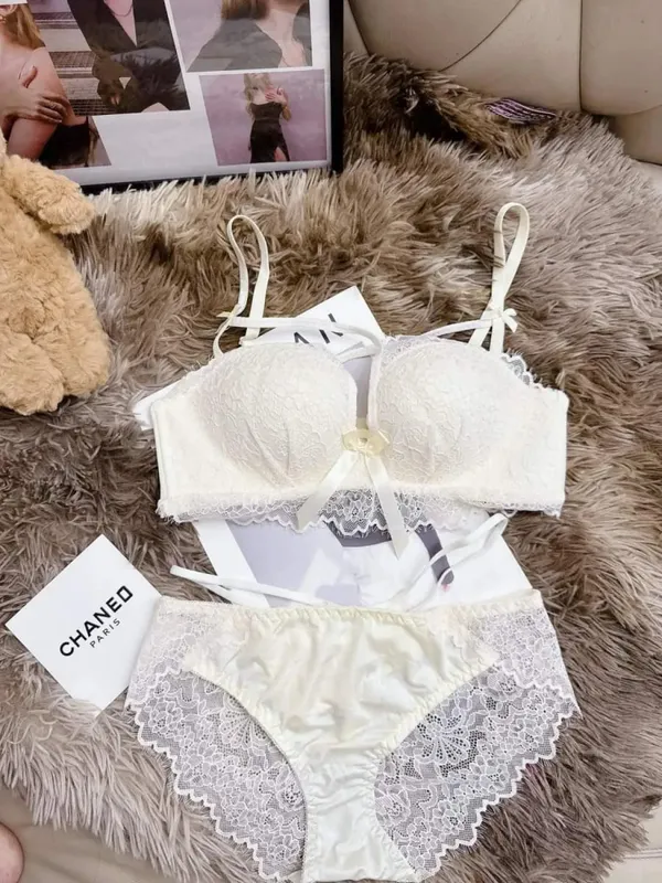Push Up Bra สำหรับหน้าอกเล็ก - ชุด Bralette ลูกไม้เก๋ไก๋สไตล์ฝรั่งเศสไร้สายรองรับชุดชั้นใน Anti-Sag สำหรับผู้หญิงตัวเล็ก — image 10