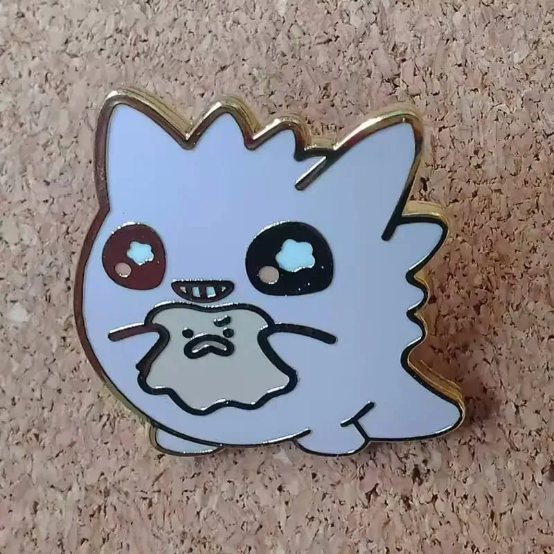 Pin Enamel Pokemon Gengar Dan Pin Lapel Pikachu untuk Beg galas Lencana Roti Kerongsang Pingat untuk Pakaian Hadiah Perhiasan untuk Rakan