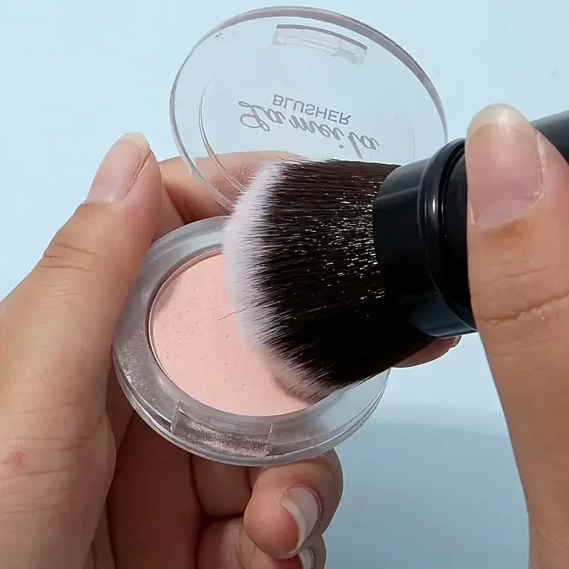 1pcs 전문 메이크업 브러쉬 개폐식 블러셔 파우더 파운데이션 페이스 컨실러 가부키 메이크업 브러쉬 화장품 도구 — image 4