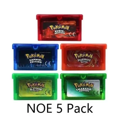 GBA jeu Pokemon série cartouche de jeu vidéo carte de Console Pokemon émeraude rouge feu rubis feuille vert saphir multi-langue — image 36