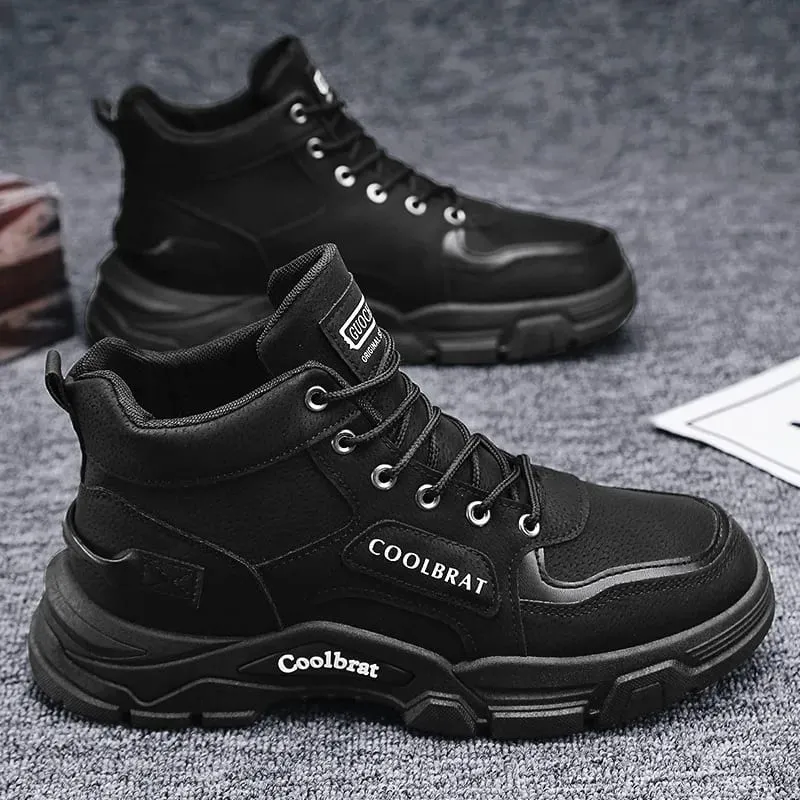 Men‘s Casual Sneakers High Quality Comfortable High Top Ankle Boots Chelsea Fashion Cowboy Work Shoes Trendy Versatiled Hombres