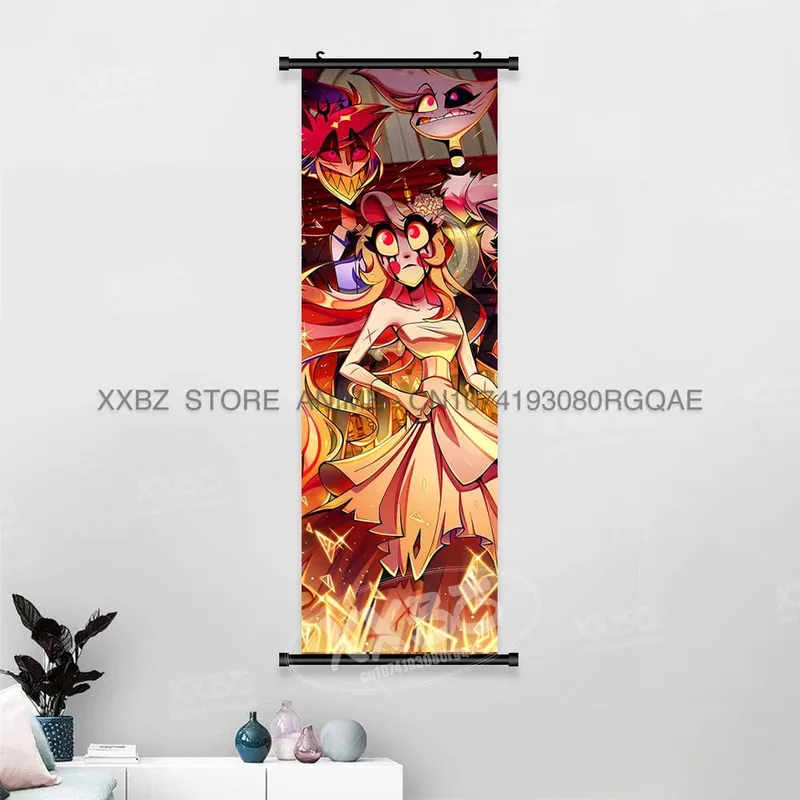 Simple Black Comedy Hazbin Hotel Home Decoration Hanging Painting Cartoon Wall Artwork Scrolls Picture Room Canvas Print Posters — image 24
