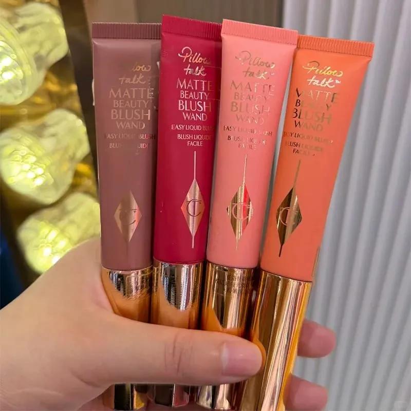 Charlotte Tilbury Merek Dua Warna Berbentuk Hati Bubuk Perona Pipi Pengaturan Semprot Pengontrol Minyak Bubuk Perona Pipi Bantalan Udara Pena Kosmetik — image 5
