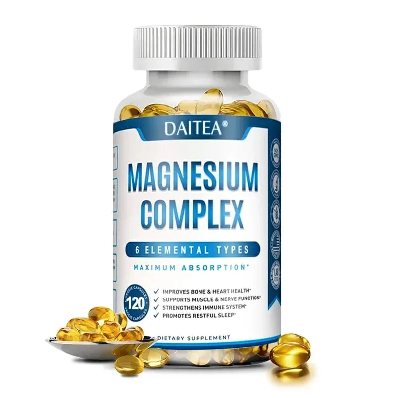 Magnesium Complex Capsules - Muscle and Cardiovascular Health Supplement Sleep Stress and Anxiety Formula — image 8