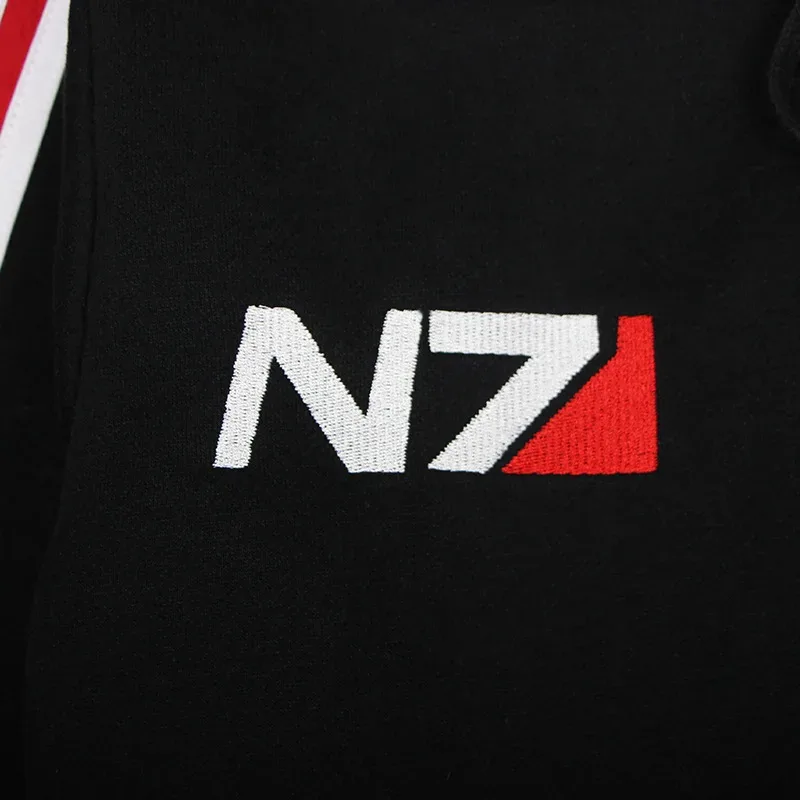 Game Mass Effect N7 Hoodie Unisex Sweatshirt Jacket Embroidered Zipper Hoodies Men Women Coat N7 Tshirt Streetwear — image 2