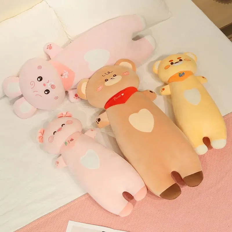 Aninimal หมอน Plush 60/80 ซม.กระต่ายหมูตุ๊กตาหมีตุ๊กตาหมีตุ๊กตาหมอน Kawaii ของเล่นตกแต่งบ้านมาพร้อมกับ Sleep ของเล่นวันเกิด Surprise ของขวัญ — image 7