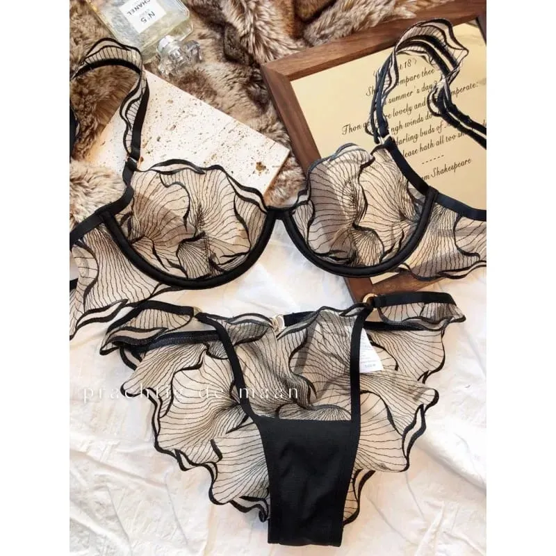 Σουτιέν Pure Desire Christmas Minimizer Διαφανές Διχτυωτό Μεγάλο Μπούστο Ρυθμιζόμενο Μαλακά Σύρματα Κομψά Εσώρουχα UK μεγέθη MOYISU AB — image 3