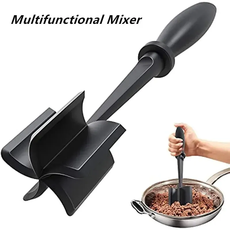 Fruit Salad Mixer Multifunctional Manual Mashed Chopper Potato Meat Crusher Non-Stick Masher Kitchen Mixing Rod Cooking Tools — image 1