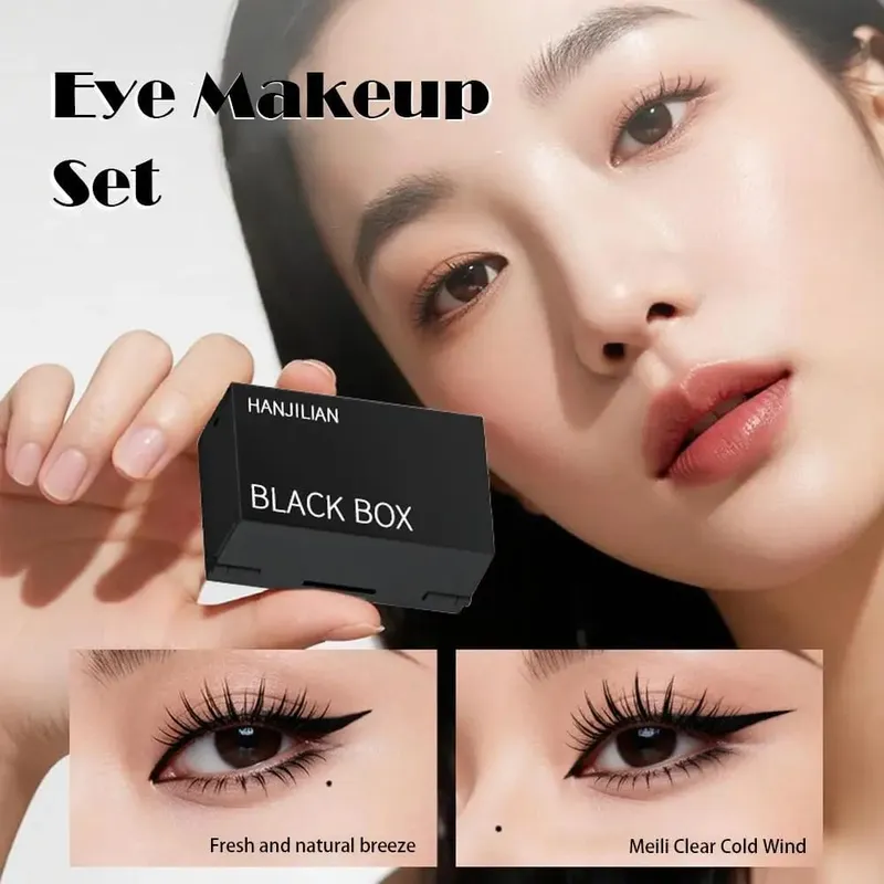Eyeliner Stempel Bulu Mata Bawah 3-In-1 & Tahi Lalat 3S Aplikasi Cepat Set Riasan Mata Portabel Anti-selip Alami Tahan Lama — image 3