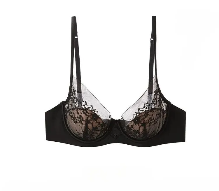 Dessous-Set aus Spitze und Satin im französischen Stil, mit verstellbaren Trägern, BH und dünner Polsterung aus weichem Draht, bequem, Unterwäsche für muslimische Mädchen — image 9