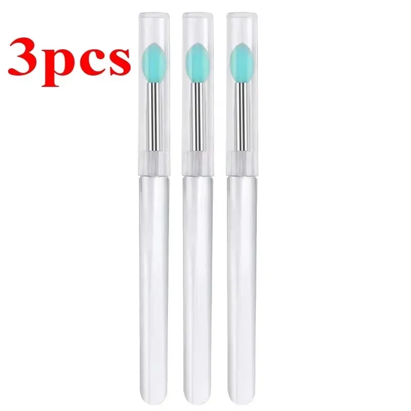 3/5/10PCS Wiederverwendbare Lippen Pinsel Silikon Lippen Maske Applikator Transparent Lippenstift Werkzeug Für Lip Gloss Lidschatten pinsel Make-Up-Tools — image 9