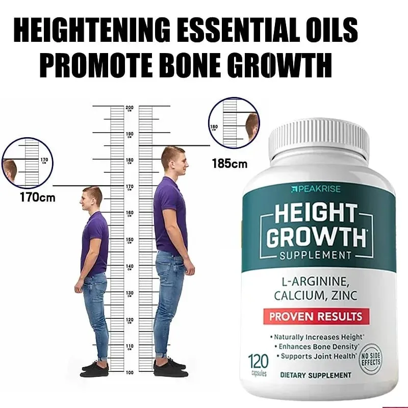 Vitamin D3 + Calcium and Zinc Nutritional Supplement Natural Height Growth Suitable for Adults and Children